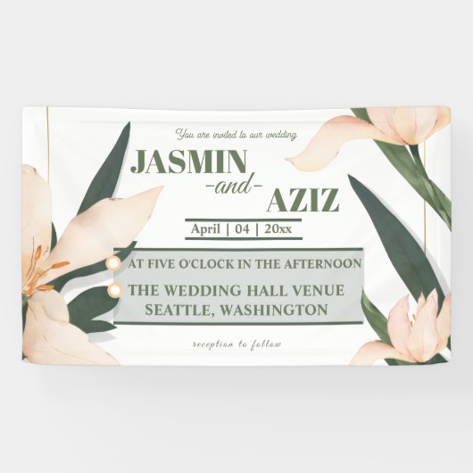 Pink blush floral Circle Spandoek (Horizontaal)