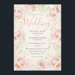 Pink Blush Floral Elegant Romantic Wedding Kaart<br><div class="desc">Elegance op zijn best. Voeg roze bloemen toe,  een kleine romance en deze trouwuitnodigingen zijn perfect voor je perfecte dag. Al je gasten zullen ontzag hebben als ze zo'n mooie uitnodiging krijgen. Een voorspel voor de perfecte bruiloft die ze zullen bijwonen.</div>