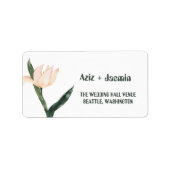 Pink blush floral etiket (Voorkant)