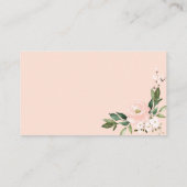 Pink Blush Floral Geometric Wedding RSVP Kaart (Achterkant)