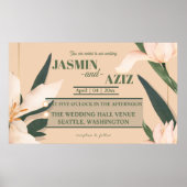 Pink blush floral  poster (Voorkant)