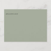 Pink Blush Floral Sage Greenery Save Dates Briefkaart (Achterkant)