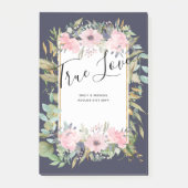 Pink Blush Floral Sage Greenery Wedding Post-it® Notes (Voorkant)