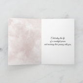 Pink Blush Floral Sympathie Kaart (Binnen)