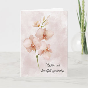 Pink Blush Floral Sympathie Kaart