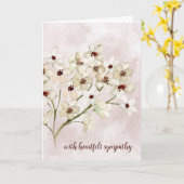 Pink Blush Floral Sympathie Kaart (Gele Bloem)