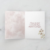 Pink Blush Floral Sympathie Kaart (Binnen)