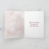 Pink Blush Floral Sympathie Kaart (Binnen)