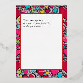 PINK BLUSH FOIL VALENTINE'S CARD EDITABLE FOLIE FEESTDAGENKAART (Achterkant)