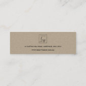 PINK BLUSH FOLIAGE WATERVERF EARRING DISPLAY LOGO MINI VISITEKAARTJE (Achterkant)