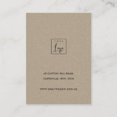 PINK BLUSH FOLIAGE WATERVERF EARRING DISPLAY LOGO VISITEKAARTJE (Achterkant)