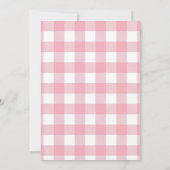 Pink Blush Fruits Veggies Gingham Baby shower Kaart (Achterkant)