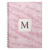 Pink Blush Glitter Monogram Notitieboek (Voorkant)