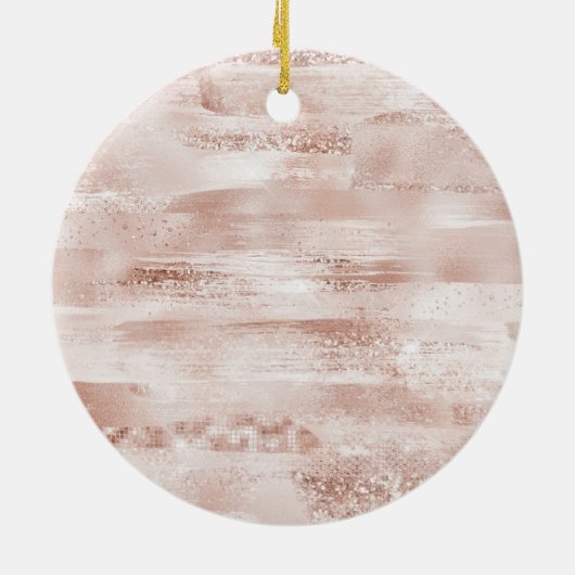 Pink Blush Glitzy Glitter Sparkle Love Keramisch Ornament (Achterkant)