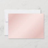 Pink Blush Gold Meal Choices Elegant Wedding RSVP Kaartje (Achterkant)