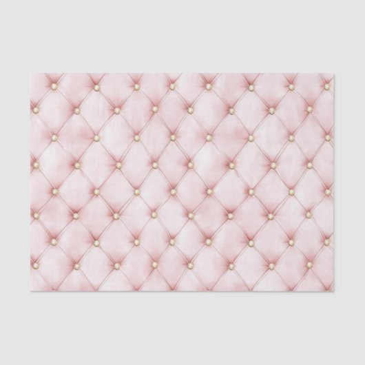 Pink Blush Gold Tufts Baby shower Tissuepapier (Voorkant)