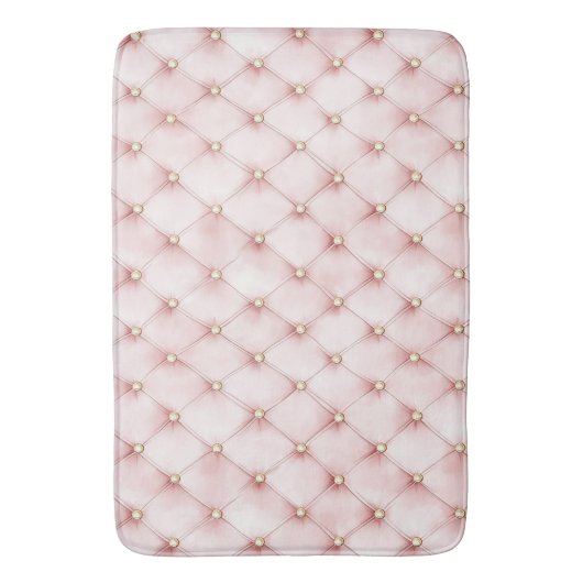 Pink Blush Gold Tufts Badmat (Voorkant Verticaal)