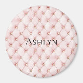 Pink Blush Gold Tufts Magneet (Voorkant)