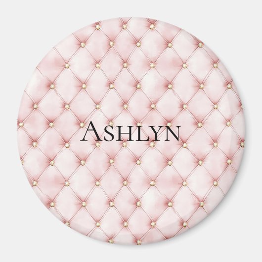 Pink Blush Gold Tufts Magneet (Voorkant)