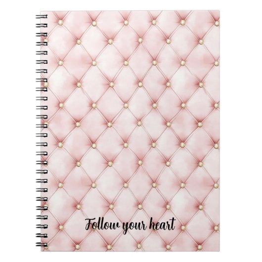 Pink Blush Gold Tufts Notitieboek (Voorkant)