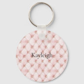 Pink Blush Gold Tufts Sleutelhanger (Voorkant)