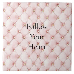 Pink Blush Gold Tufts Tegeltje