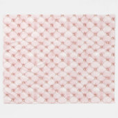 Pink Blush Gold Tufts Verjaardag Fleece Deken (Voorkant (Horizontaal))