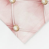 Pink Blush Gold Tufts Verjaardag Fleece Deken (Hoek)