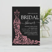 Pink Blush Gown Vrijgezellenfeest Kaart (Staand voorkant)