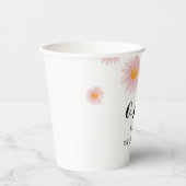 Pink Blush Groovy Daisy Birthday  Papieren Bekers (Voorkant)