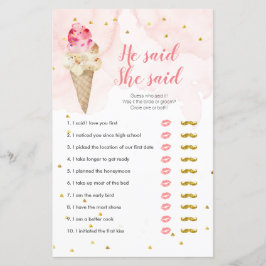 Pink Blush Ice Cream Hij zei dat ze Kaart zei