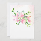Pink Blush Magnolias Floral Christelijk Weddenscha Kaart (Achterkant)