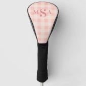 Pink Blush Monogram Initialen Pset Farmhouse Golfheadcover (Voorkant)