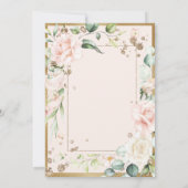 Pink Blush Romantic Floral Wedding Kaart (Achterkant)