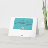 Pink Blush Roos Flower Art Verjaardag Kaart (Achterkant)