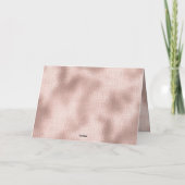 Pink Blush Roos Gold Bow Verjaardag Kaart (Achterkant)