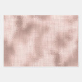 Pink Blush Roos Gold Glam Chic Verjaardag Inpakpapier Vel (Voorkant)