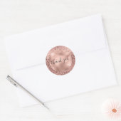 Pink Blush Roos Gold Leopard Print Dank u Ronde Sticker (Envelop)