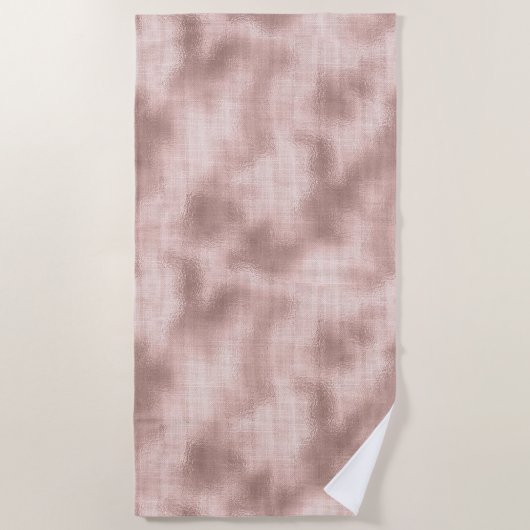 Pink Blush Roos Gold Strandlaken (Voorkant)