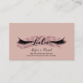 Pink Blush & Roos Gold Wimpers Verwijs een vriend Aanbevelingskaartje (Voorkant)