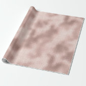 Pink Blush Roos Gouden Verjaardag Cadeaupapier (Uitgerold)