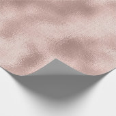 Pink Blush Roos Gouden Verjaardag Cadeaupapier (Hoek)