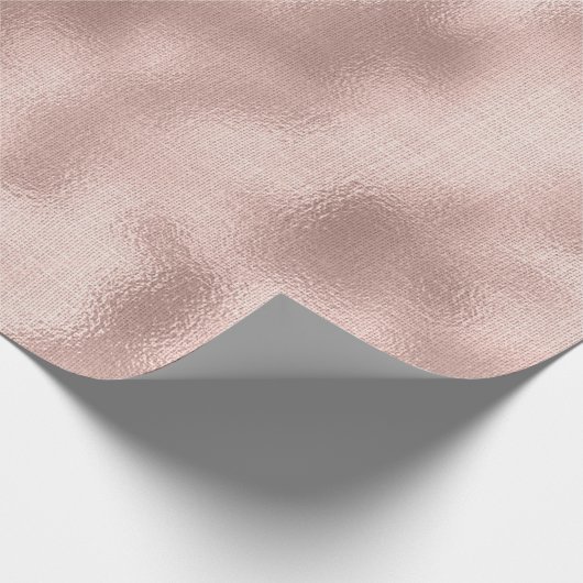 Pink Blush Roos Gouden Verjaardag Cadeaupapier (Hoek)