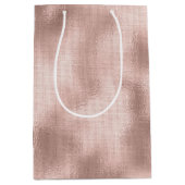 Pink Blush Roos Gouden Verjaardag Medium Cadeauzakje (Voorkant)