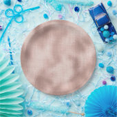 Pink Blush Roos Gouden Verjaardag Papieren Bordje (Feest)