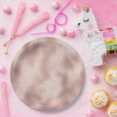 Pink Blush Roos Gouden Verjaardag Papieren Bordje (Feest)