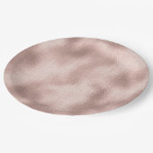 Pink Blush Roos Gouden Verjaardag Papieren Bordje (Gekanteld)