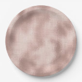 Pink Blush Roos Gouden Verjaardag Papieren Bordje (Voorkant)