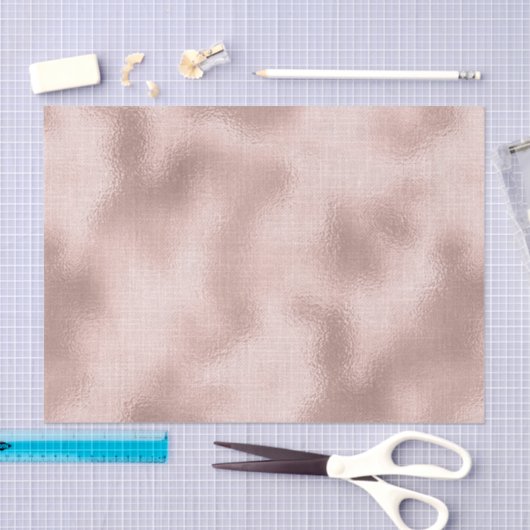 Pink Blush Roos Gouden Verjaardag Tissuepapier (Craft)