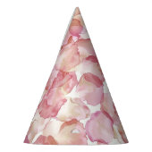 Pink Blush Roos Petals verjaardag Feesthoedjes (Links)
